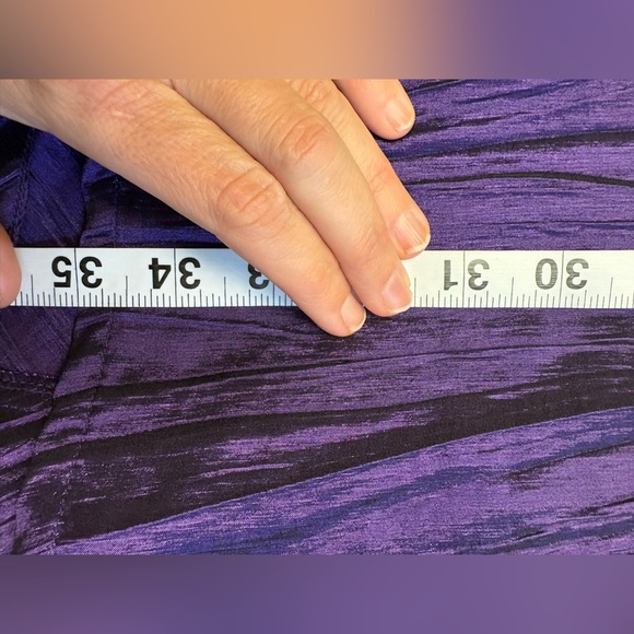 Vintage purple taffeta button down tie waist theatre coat size Large - Picture 12 of 12